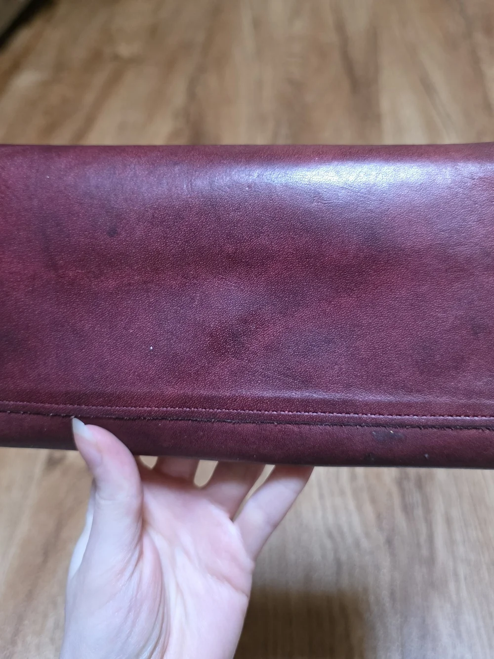 Vintage Rolfs Burgundy Red Cowhide Leather Wallet